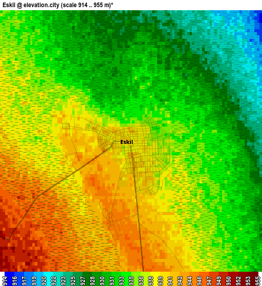 Eskil elevation map