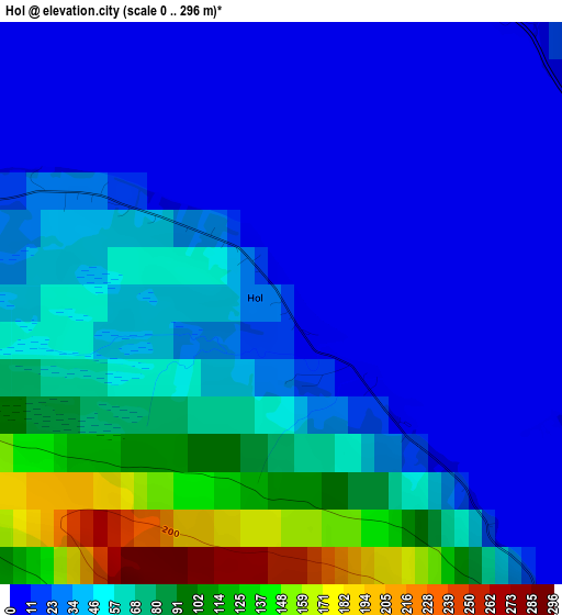 Hol elevation map