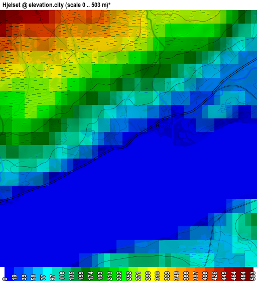 Hjelset elevation map