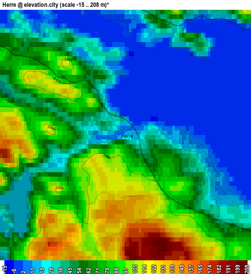 Herre elevation map