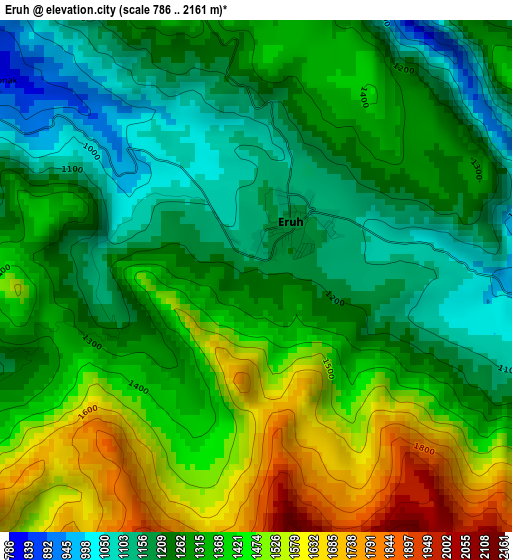 Eruh elevation map