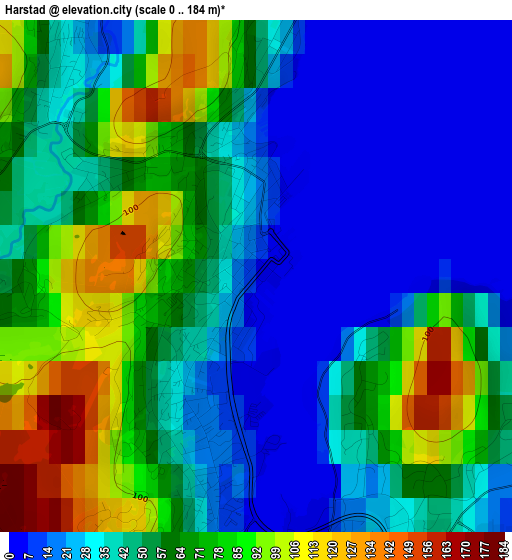 Harstad elevation map