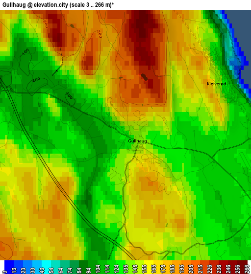 Gullhaug elevation map