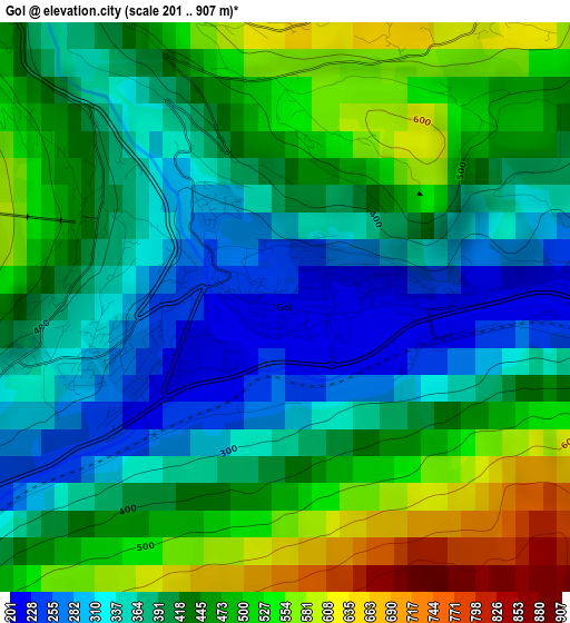 Gol elevation map