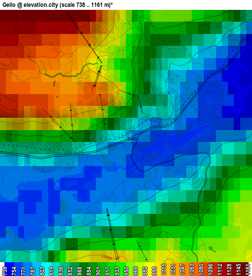 Geilo elevation map