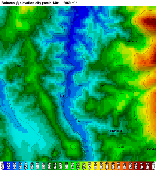 Bulucan elevation map