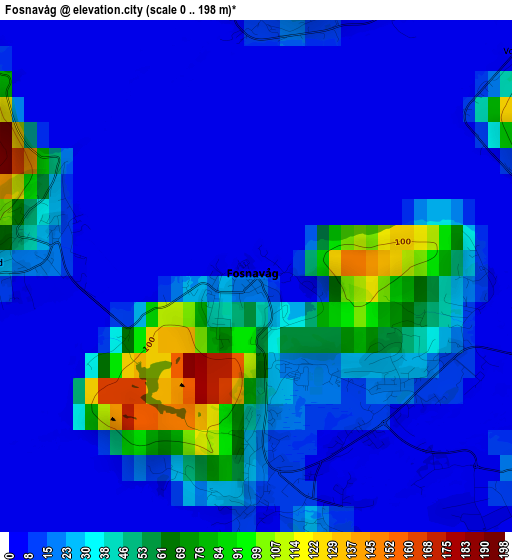 Fosnavåg elevation map