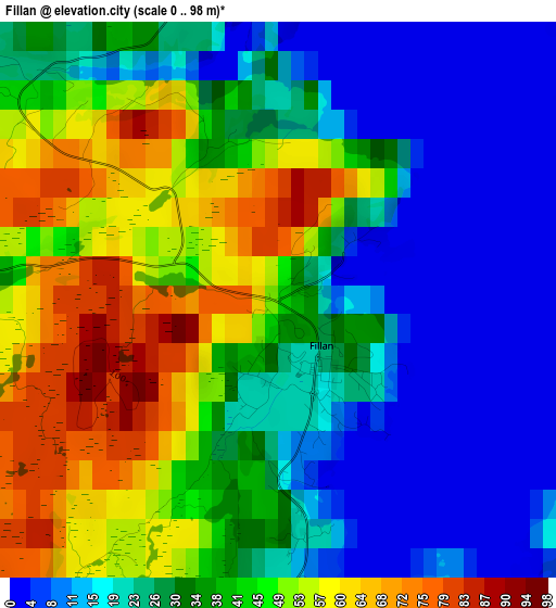 Fillan elevation map