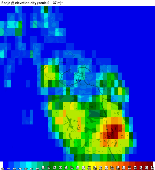 Fedje elevation map