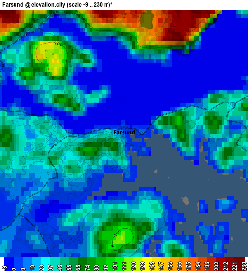 Farsund elevation map