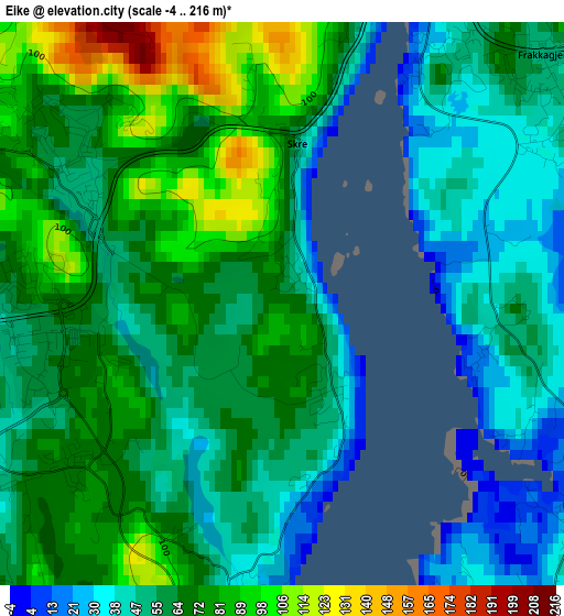 Eike elevation map