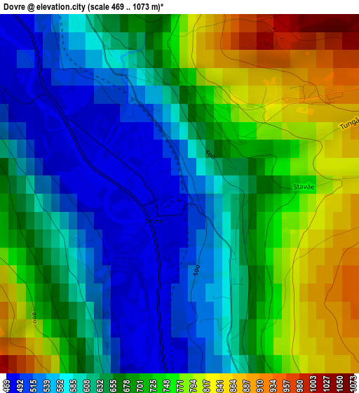 Dovre elevation map