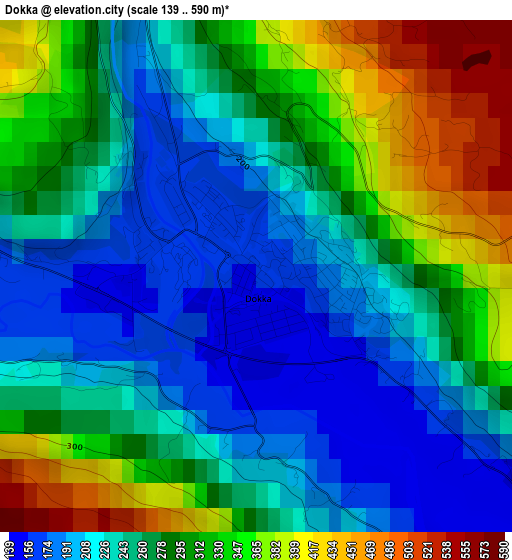 Dokka elevation map