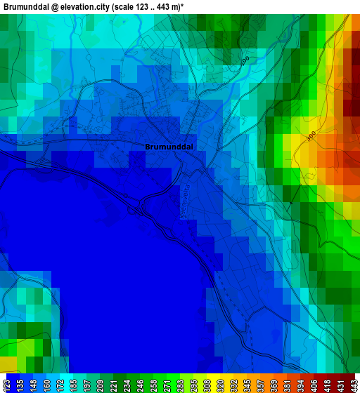 Brumunddal elevation map