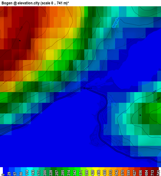 Bogen elevation map