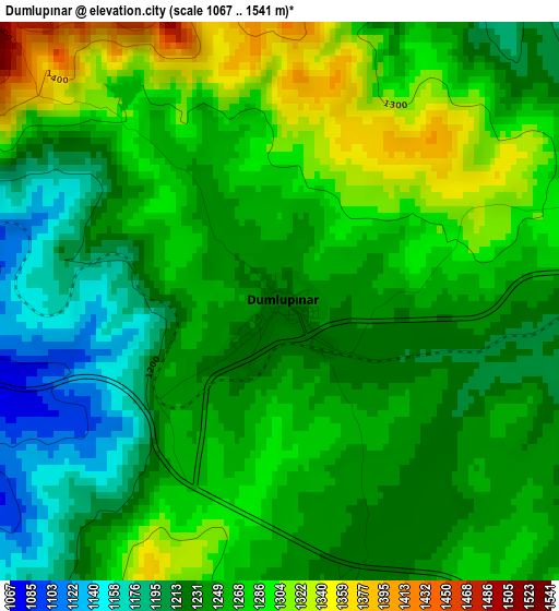 Dumlupınar elevation map