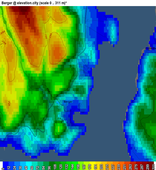 Berger elevation map