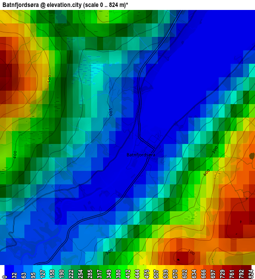 Batnfjordsøra elevation map