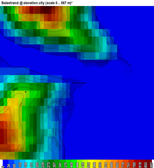 Balestrand elevation map