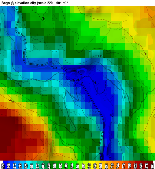 Bagn elevation map