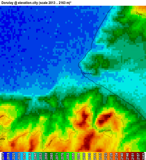 Dorutay elevation map