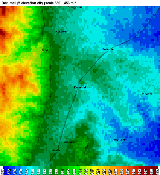 Dorumali elevation map