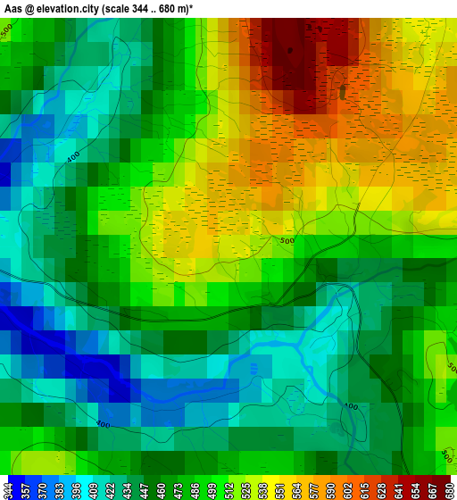 Aas elevation map