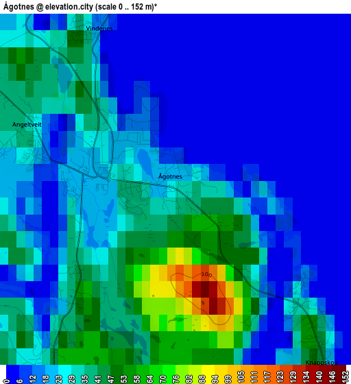 Ågotnes elevation map