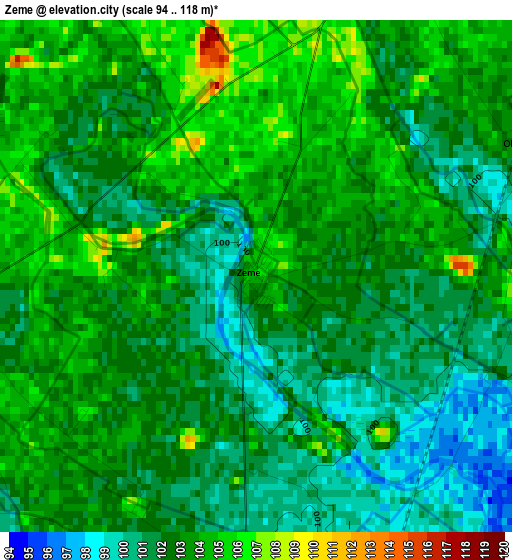 Zeme elevation map