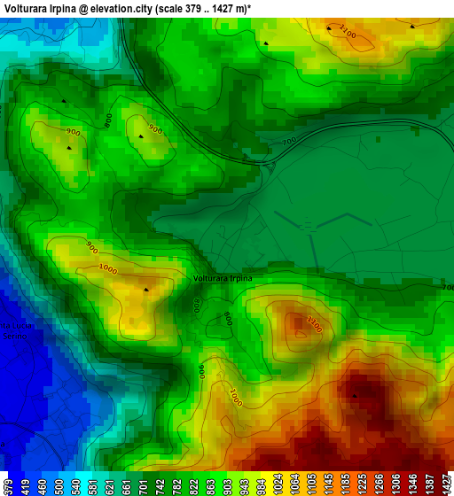 Volturara Irpina elevation map