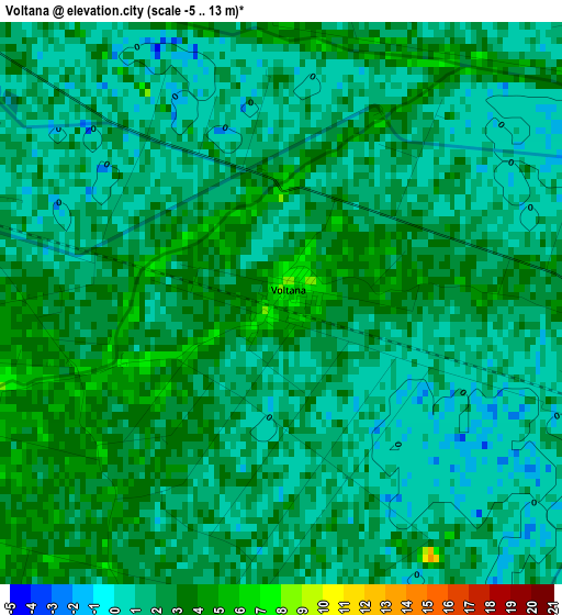 Voltana elevation map