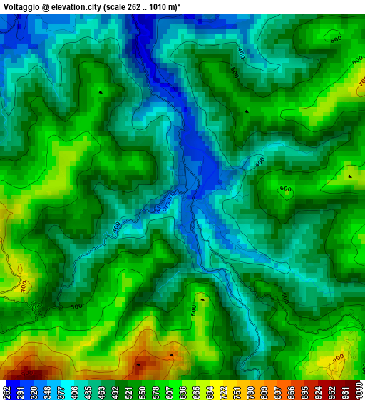 Voltaggio elevation map