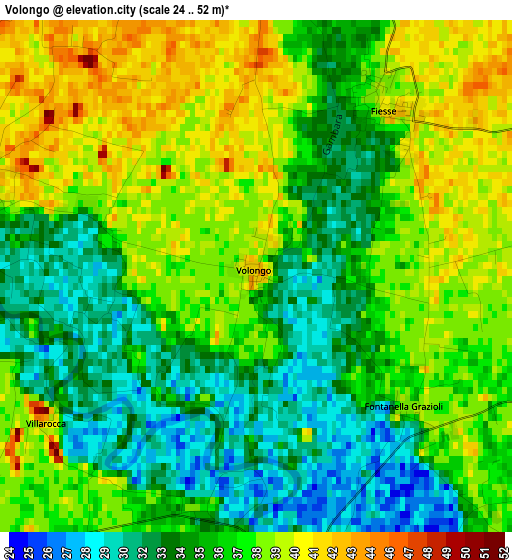 Volongo elevation map