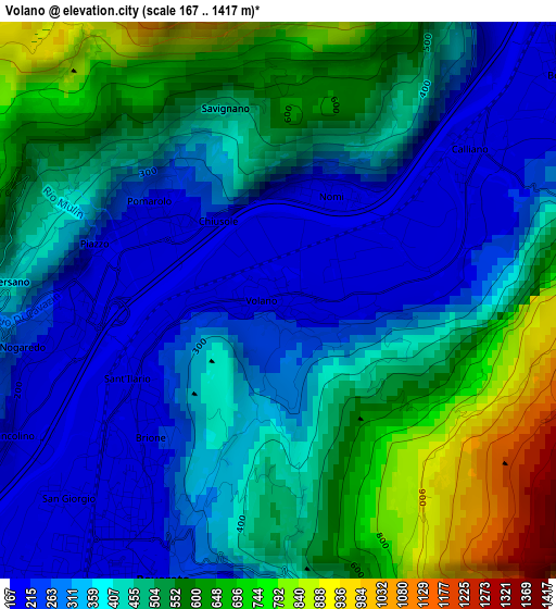 Volano elevation map