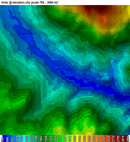 Vodo elevation map