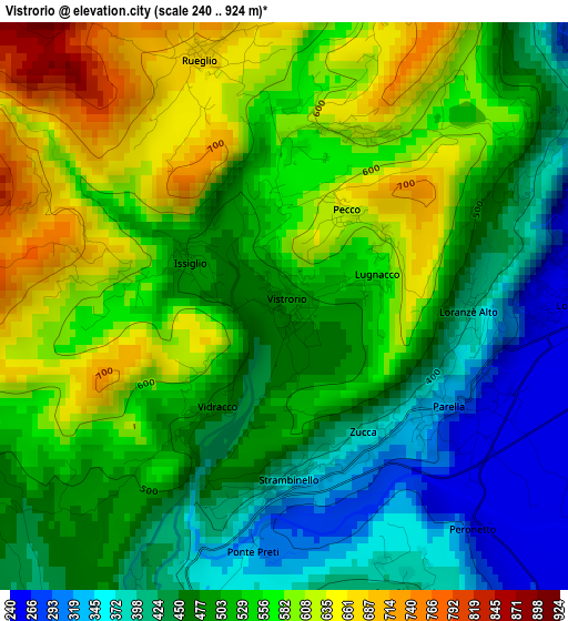 Vistrorio elevation map