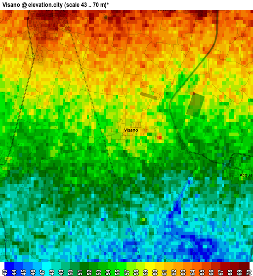 Visano elevation map