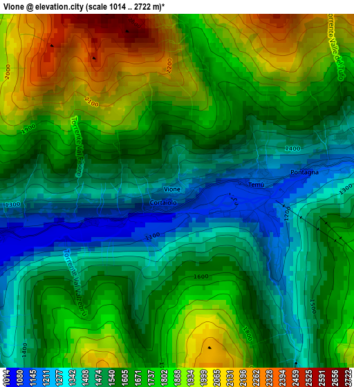 Vione elevation map