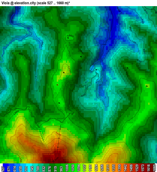 Viola elevation map