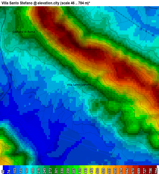 Villa Santo Stefano elevation map