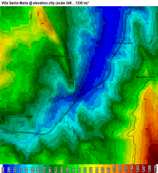 Villa Santa Maria elevation map