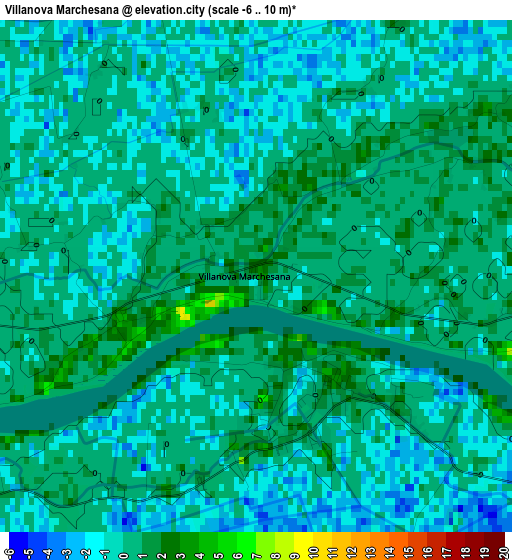 Villanova Marchesana elevation map