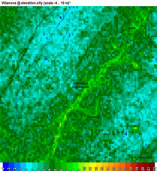 Villanova elevation map