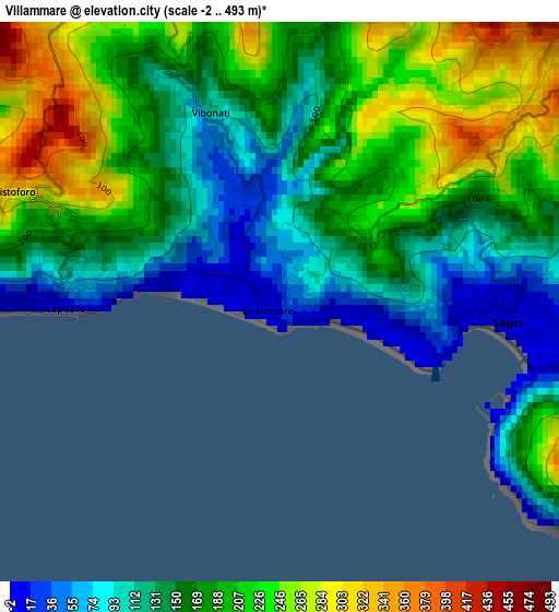 Villammare elevation map