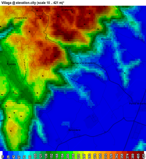 Villaga elevation map