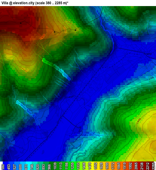 Villa elevation map