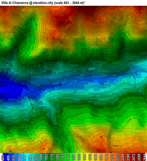 Villa di Chiavenna elevation map