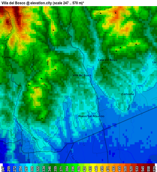 Villa del Bosco elevation map