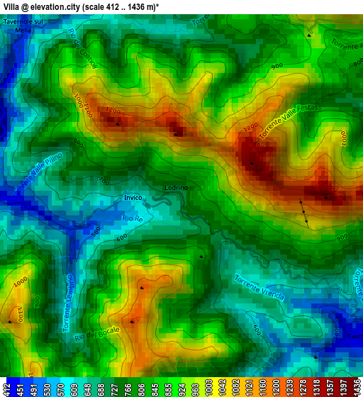 Villa elevation map