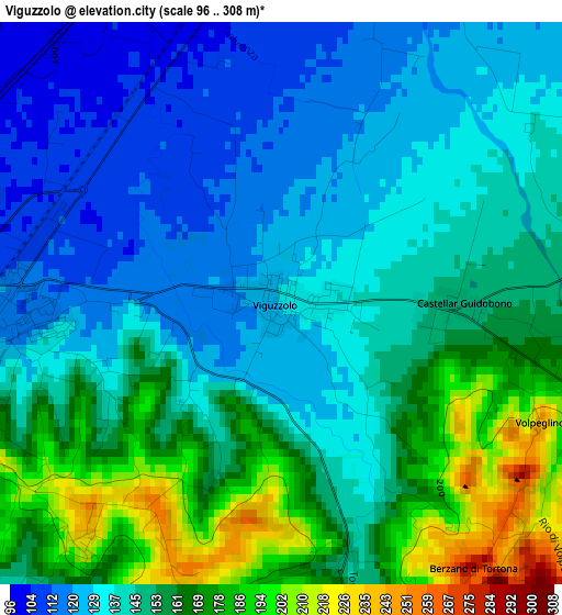 Viguzzolo elevation map